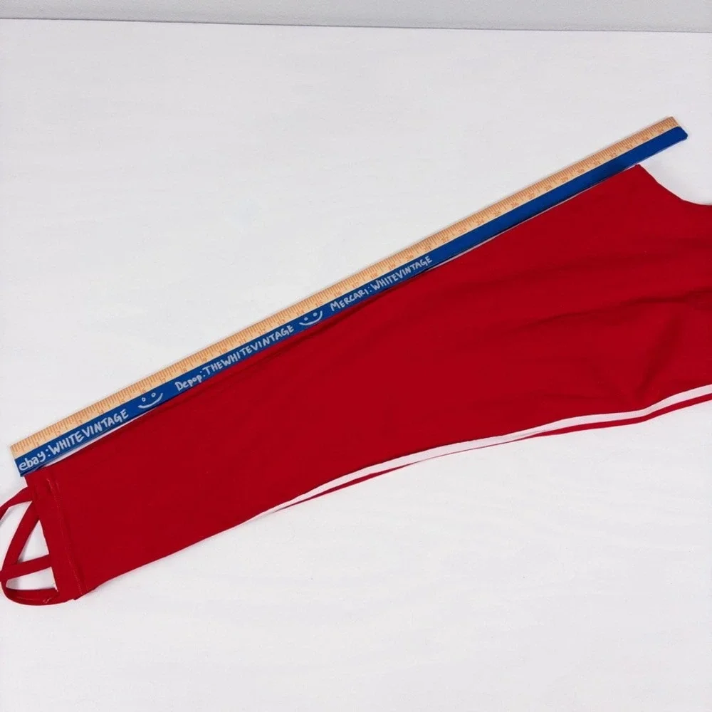 Adidas Tracksuit Pants Mens XL Red 70s‎ Vintage German Tag Foot Strap Ankle Zips